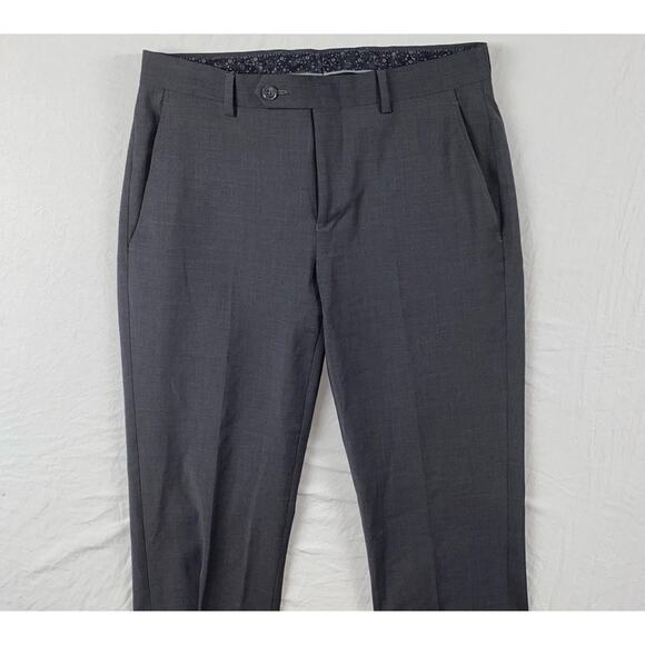 Bar III Skinny Fit Flat Front Stretch Poly-Wool Dress Pants, Slacks. Men's 30X30 - Picture 5 of 7